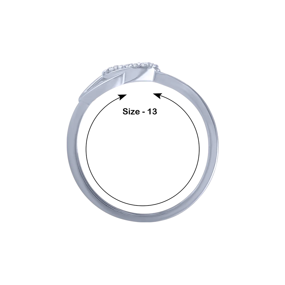 14KT (585) White Gold And Diamond Ring For Women