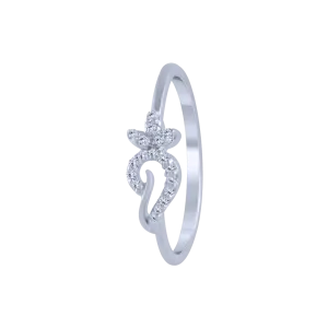 14KT (585) White Gold And Diamond Ring For Women