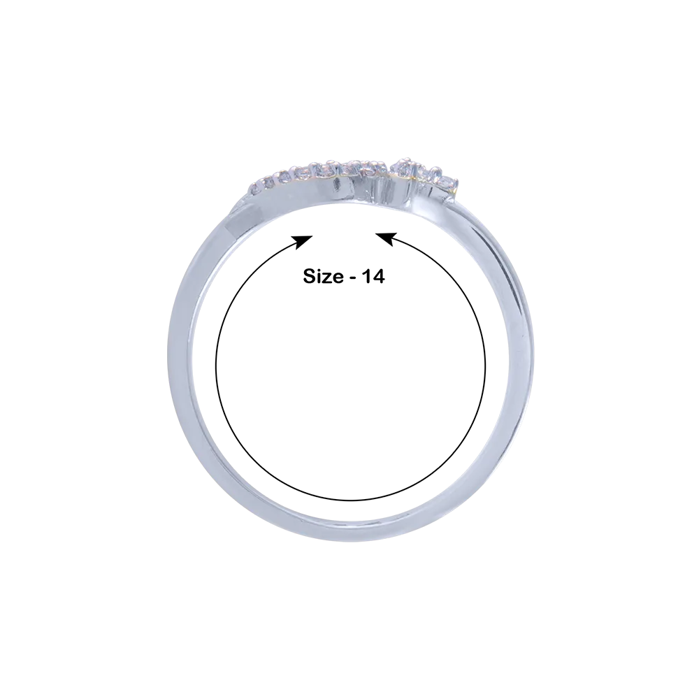 14KT (585) White Gold And Diamond Ring For Women