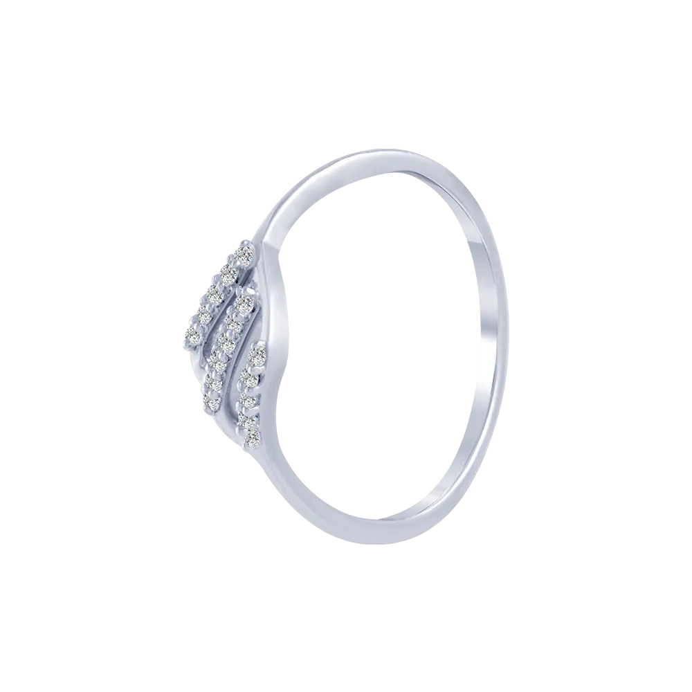 14KT (585) White Gold And Diamond Ring For Women