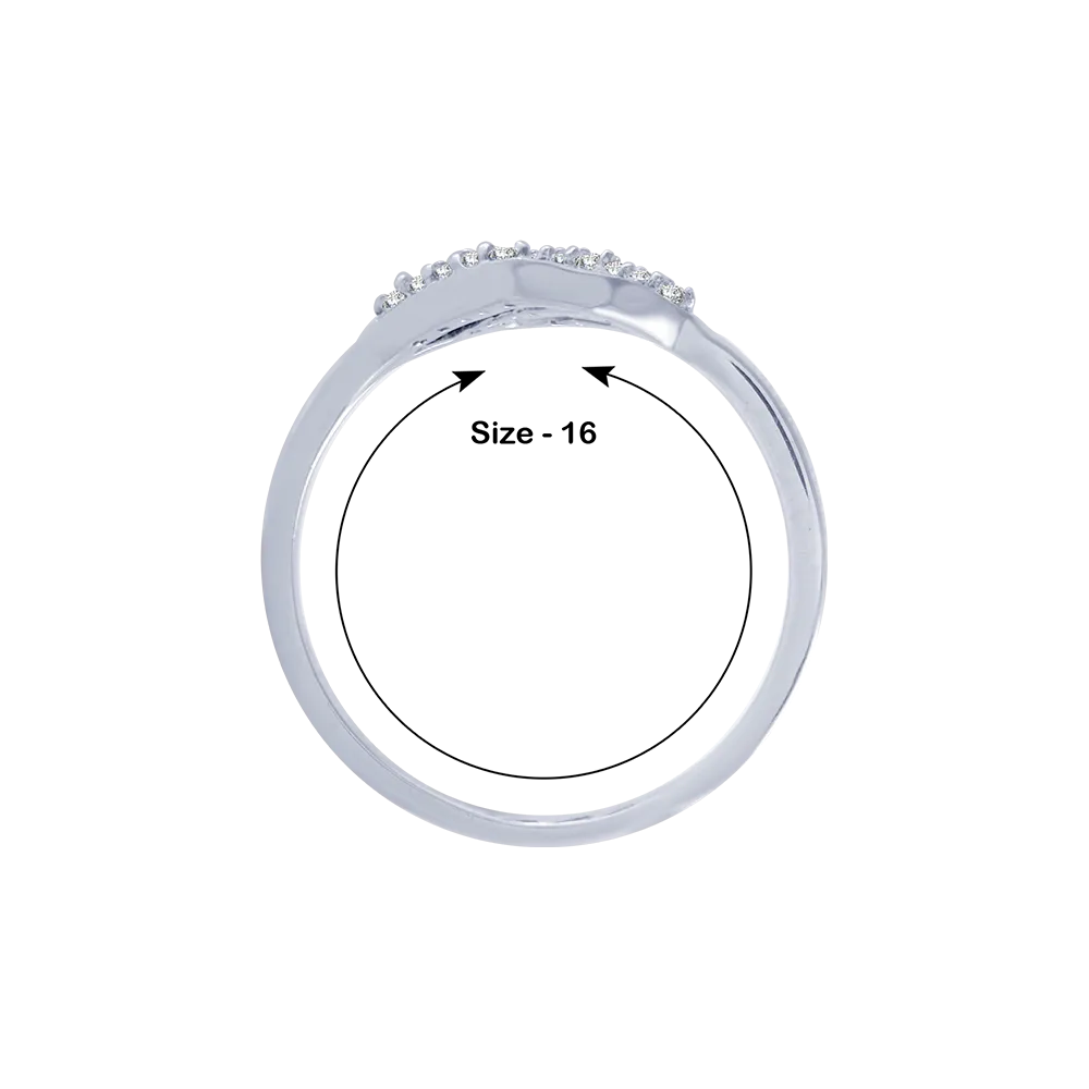 14KT (585) White Gold And Diamond Ring For Women