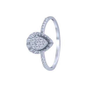 14KT (585) White Gold And Diamond Ring For Women