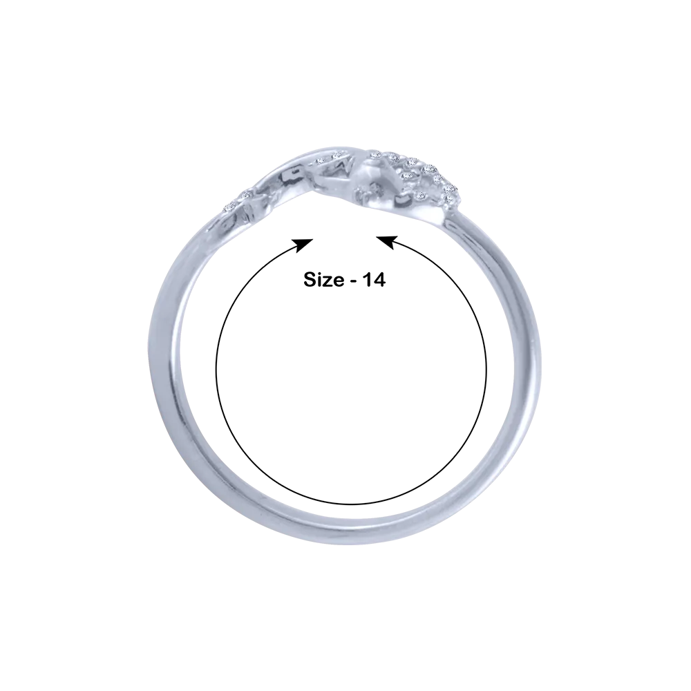 14KT (585) White Gold And Diamond Ring For Women