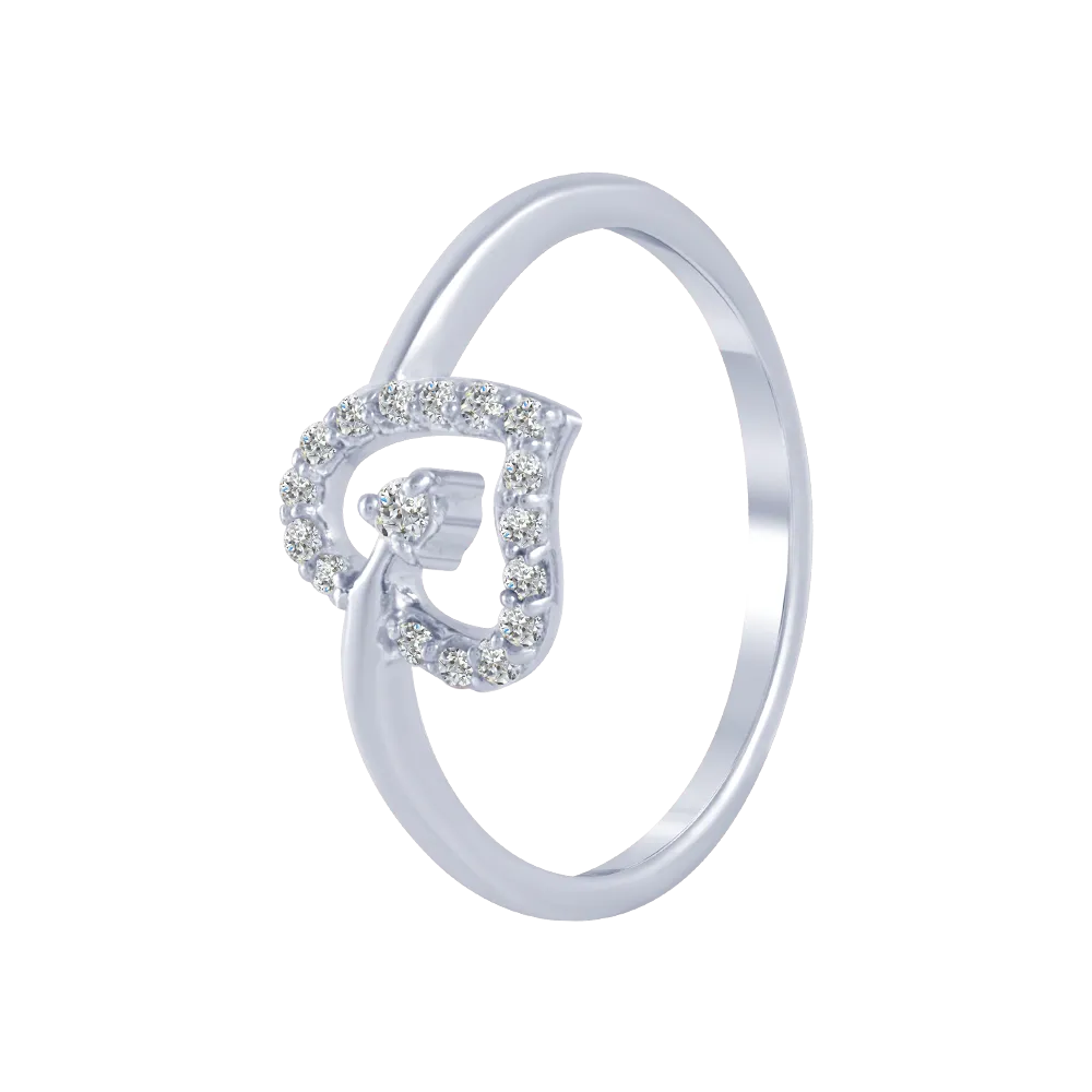 14KT (585) White Gold And Diamond Ring For Women