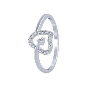 14KT (585) White Gold And Diamond Ring For Women