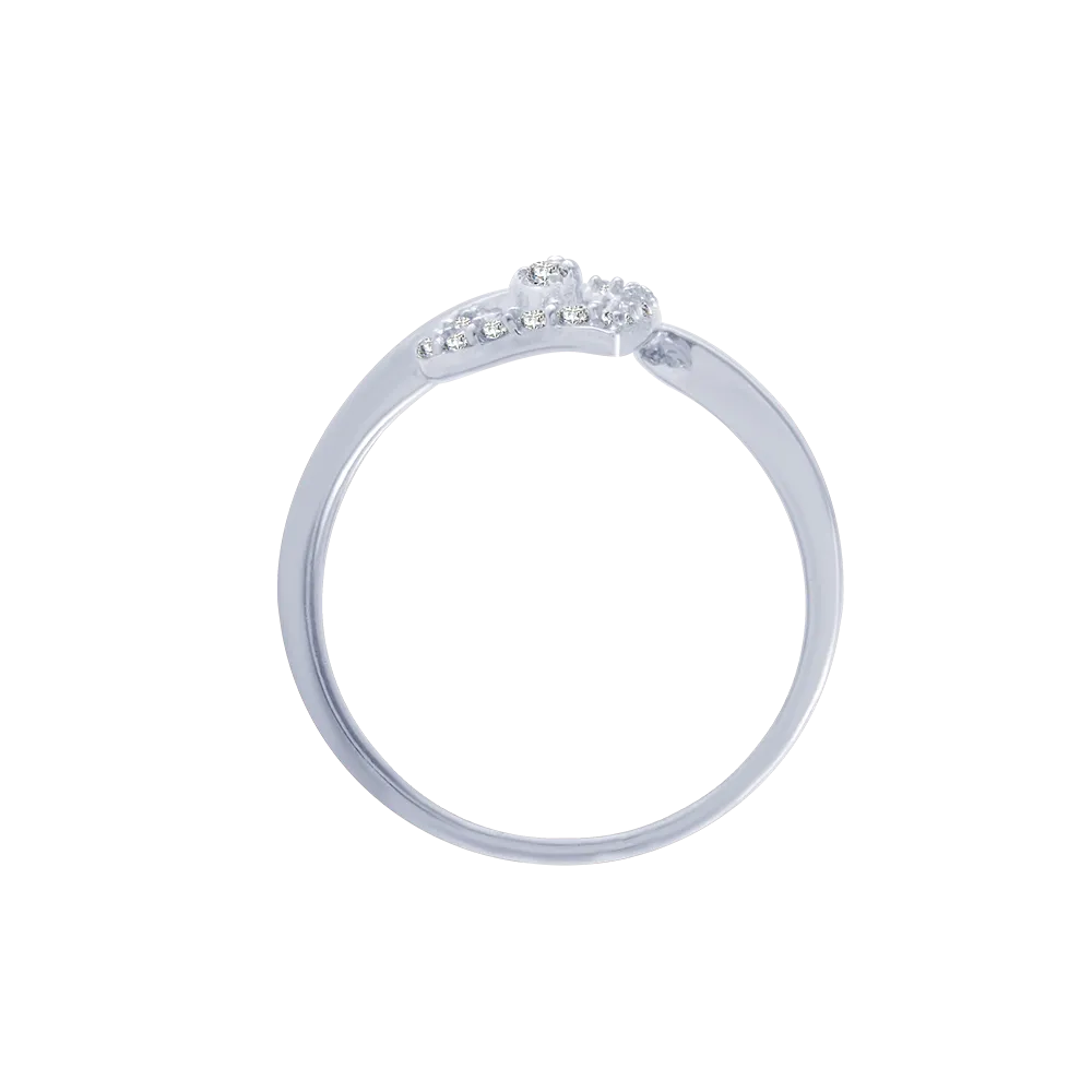 14KT (585) White Gold And Diamond Ring For Women