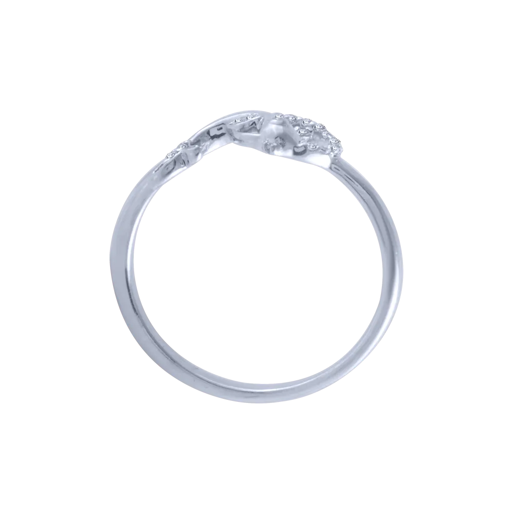 14KT (585) White Gold And Diamond Ring For Women