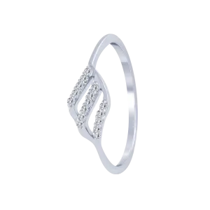 14KT (585) White Gold And Diamond Ring For Women