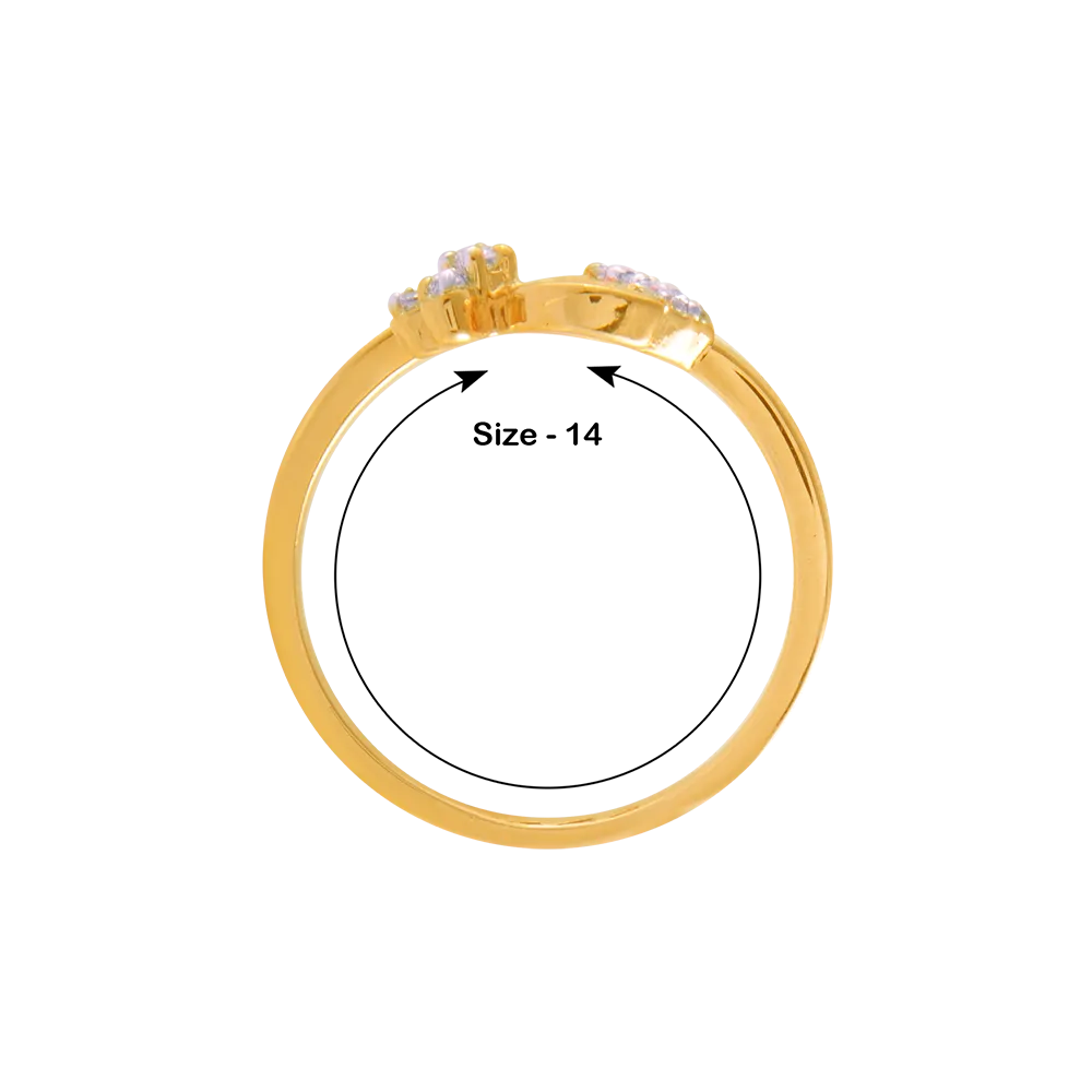 14KT (585) Yellow Gold And Diamond Ring For Women