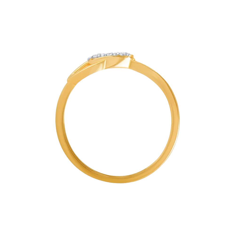 14KT (585) Yellow Gold And Diamond Ring For Women