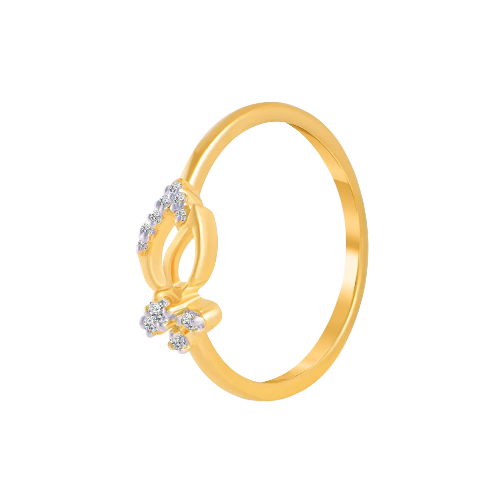 14KT (585) Yellow Gold And Diamond Ring For Women