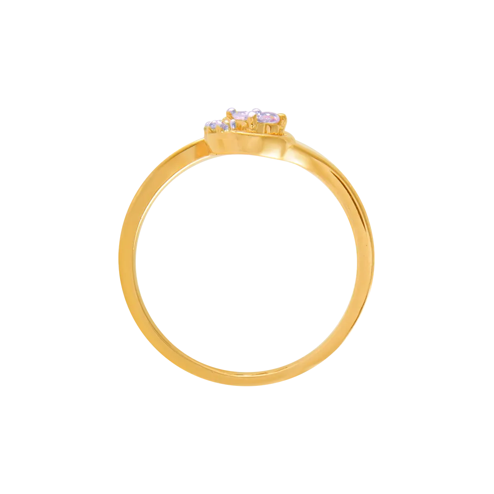 14KT (585) Yellow Gold And Diamond Ring For Women