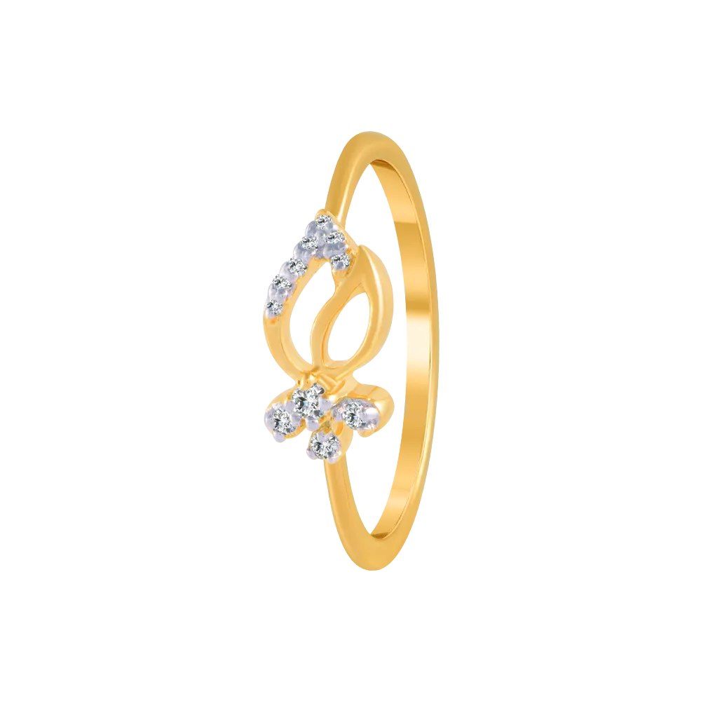 14KT (585) Yellow Gold And Diamond Ring For Women
