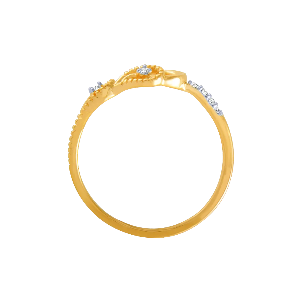 14KT (585) Yellow Gold And Diamond Ring For Women