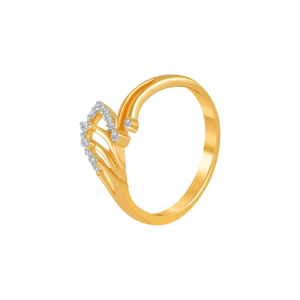 14KT (585) Yellow Gold And Diamond Ring For Women