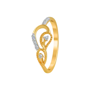 14KT (585) Yellow Gold And Diamond Ring For Women