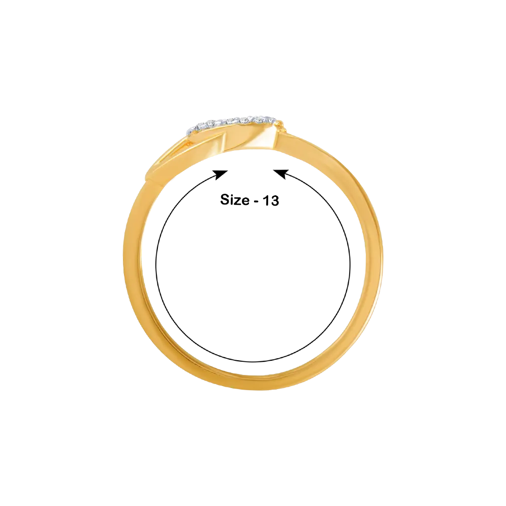 14KT (585) Yellow Gold And Diamond Ring For Women