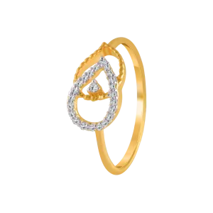 14KT (585) Yellow Gold And Diamond Ring For Women