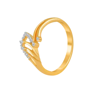 14KT (585) Yellow Gold And Diamond Ring For Women