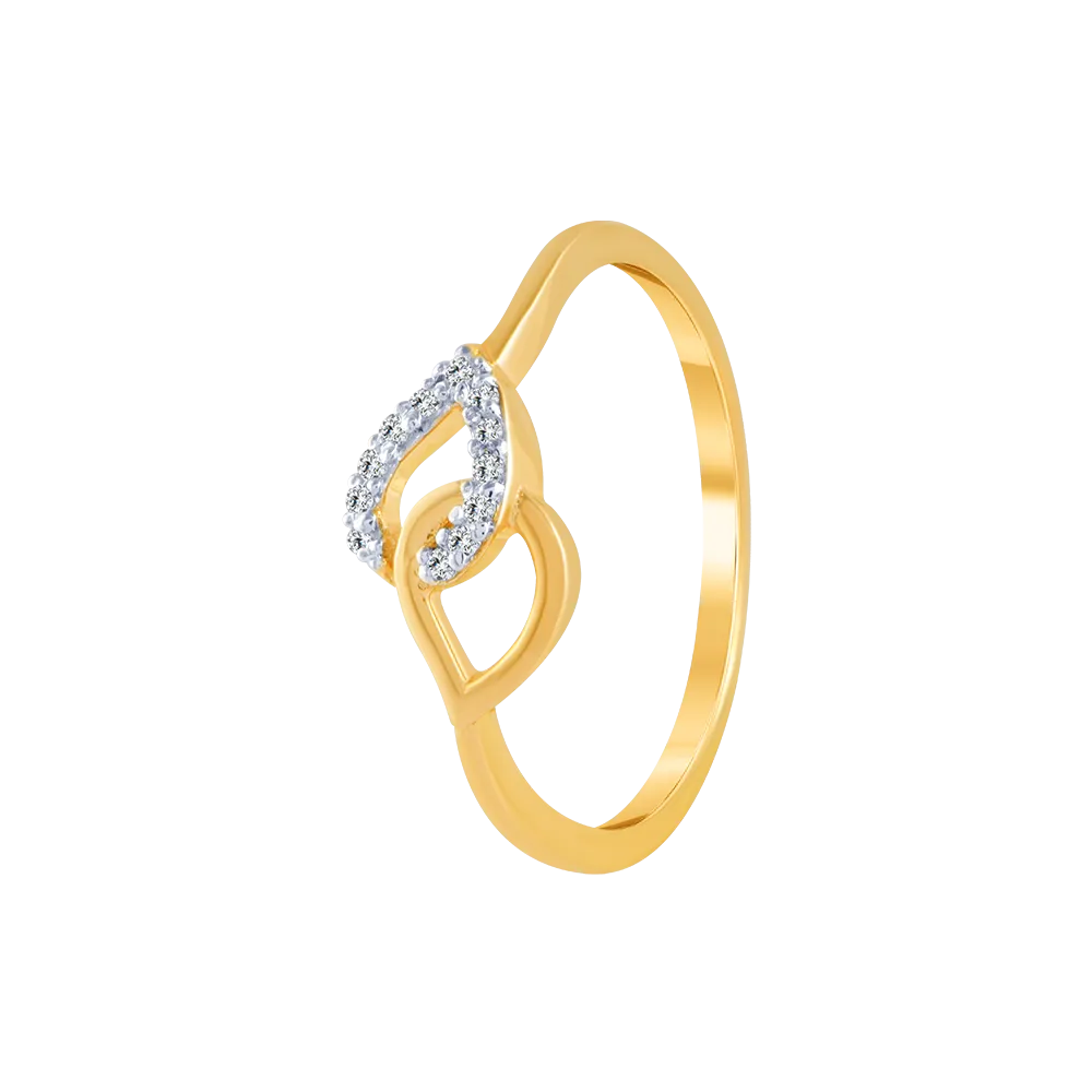 14KT (585) Yellow Gold And Diamond Ring For Women