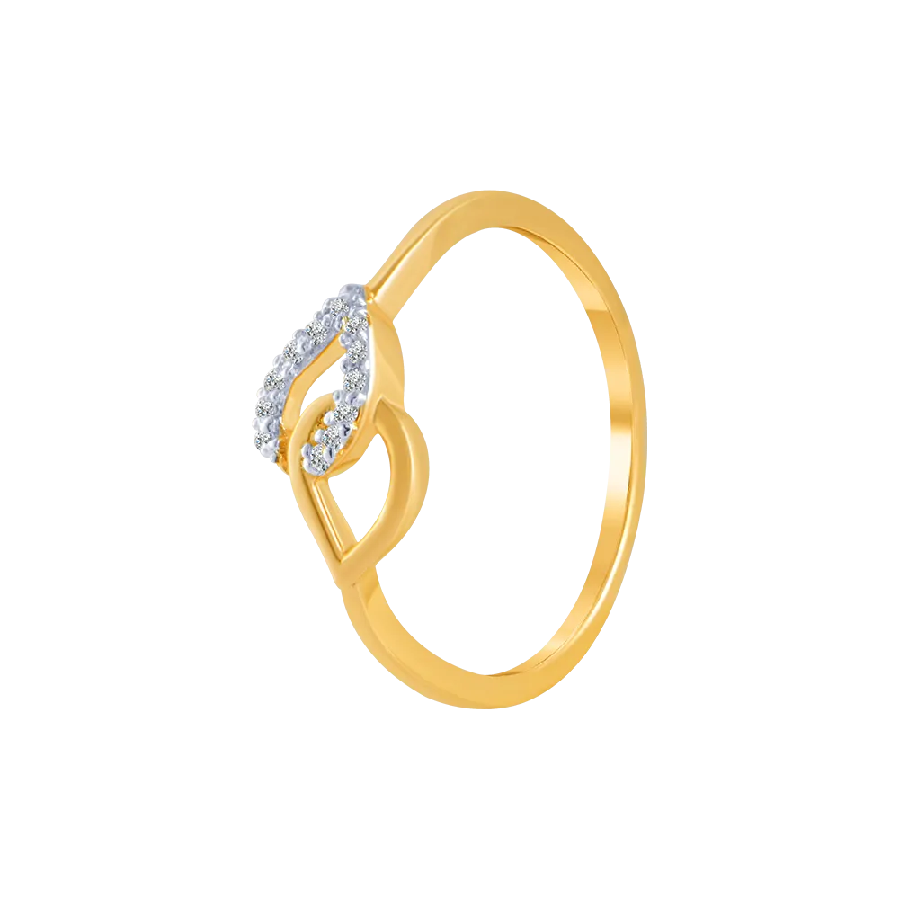 14KT (585) Yellow Gold And Diamond Ring For Women