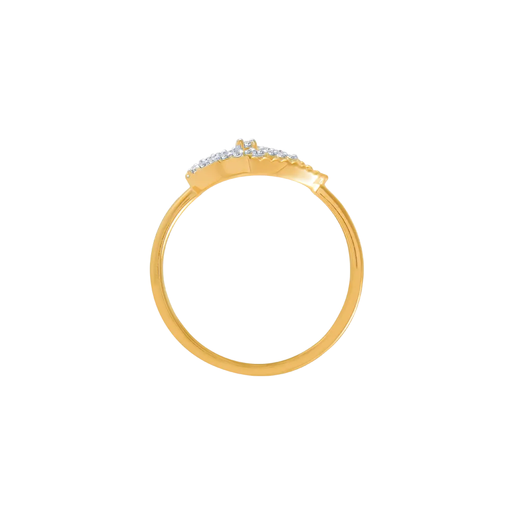 14KT (585) Yellow Gold And Diamond Ring For Women