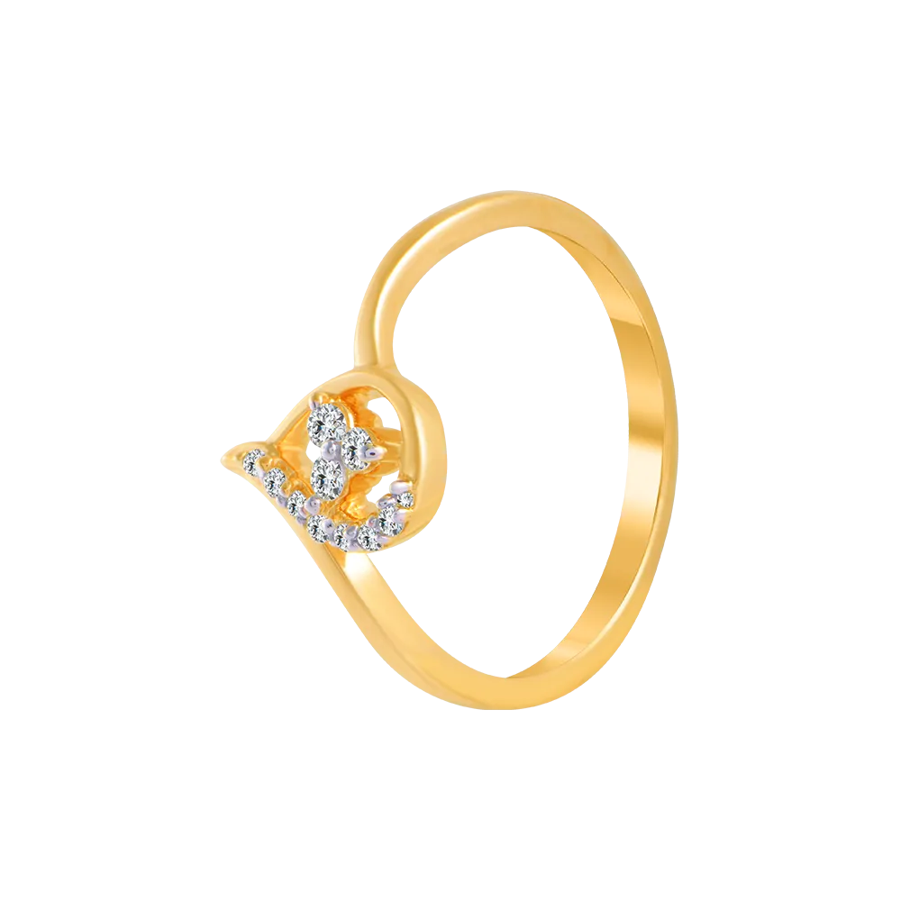 14KT (585) Yellow Gold And Diamond Ring For Women