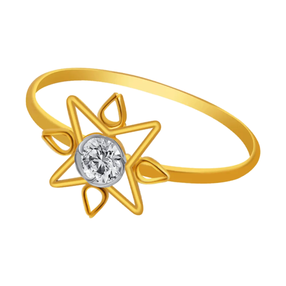 14KT (585) Yellow Gold Ring For Women