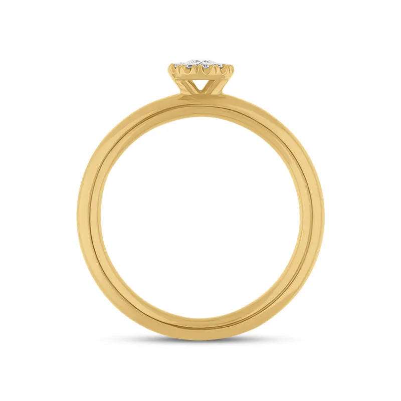 18ct Yellow Gold 0.15ct Diamond Round Cluster Ring