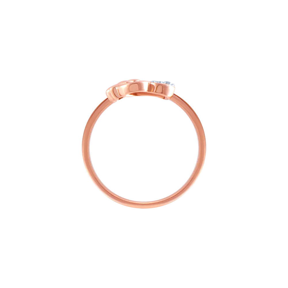 18k (750) Rose Gold And Diamond Ring For Women