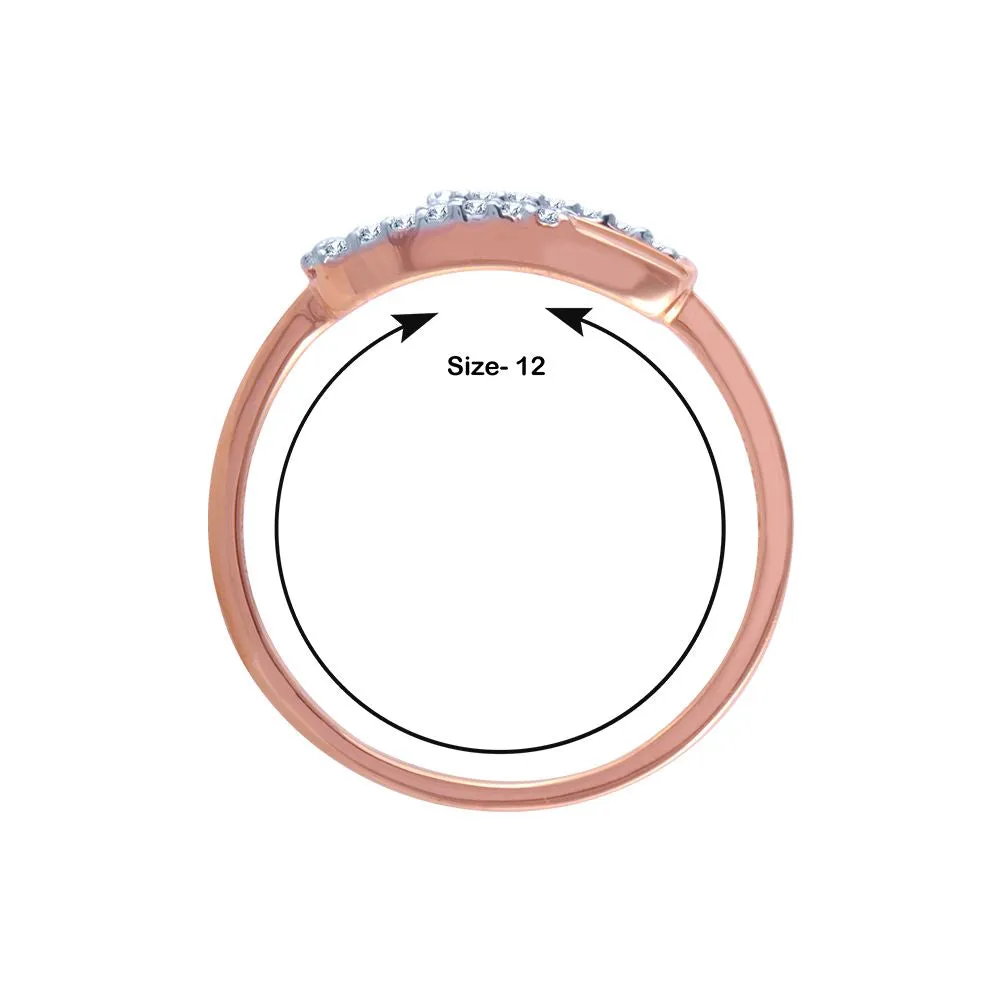 18k (750) Rose Gold And Diamond Ring For Women