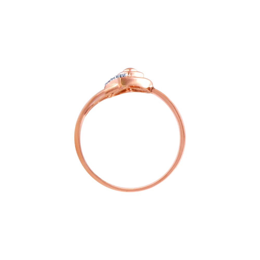 18k (750) Rose Gold And Diamond Ring For Women