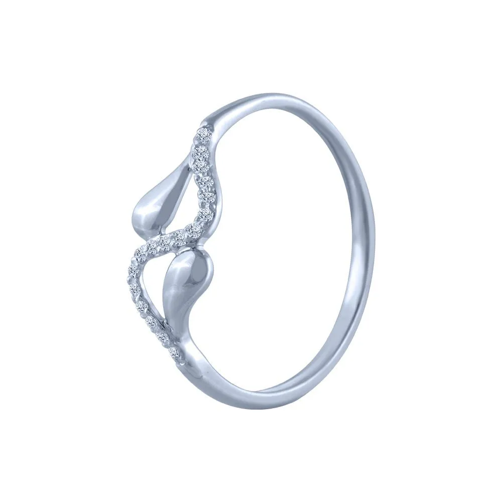18k (750) White Gold And Diamond Ring For Women