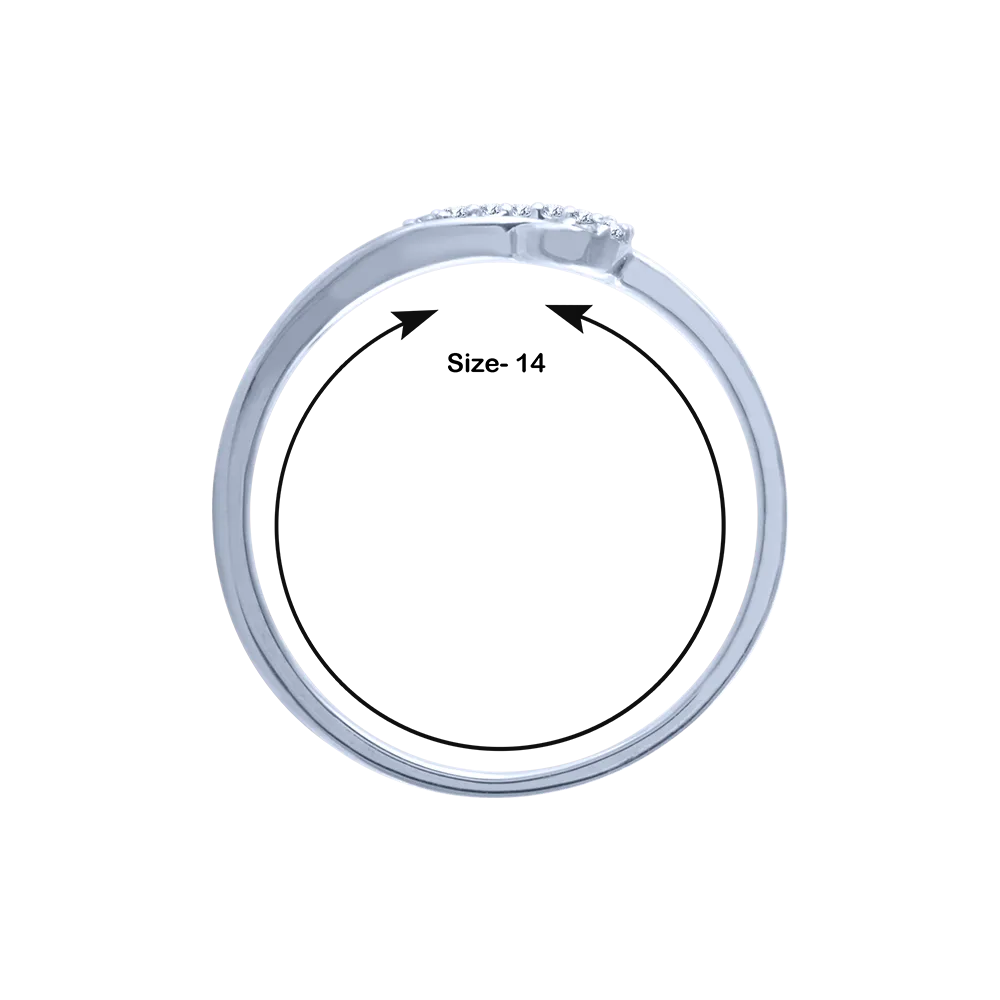 18k (750) White Gold And Diamond Ring For Women
