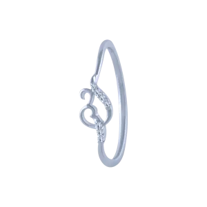 18k (750) White Gold And Diamond Ring For Women