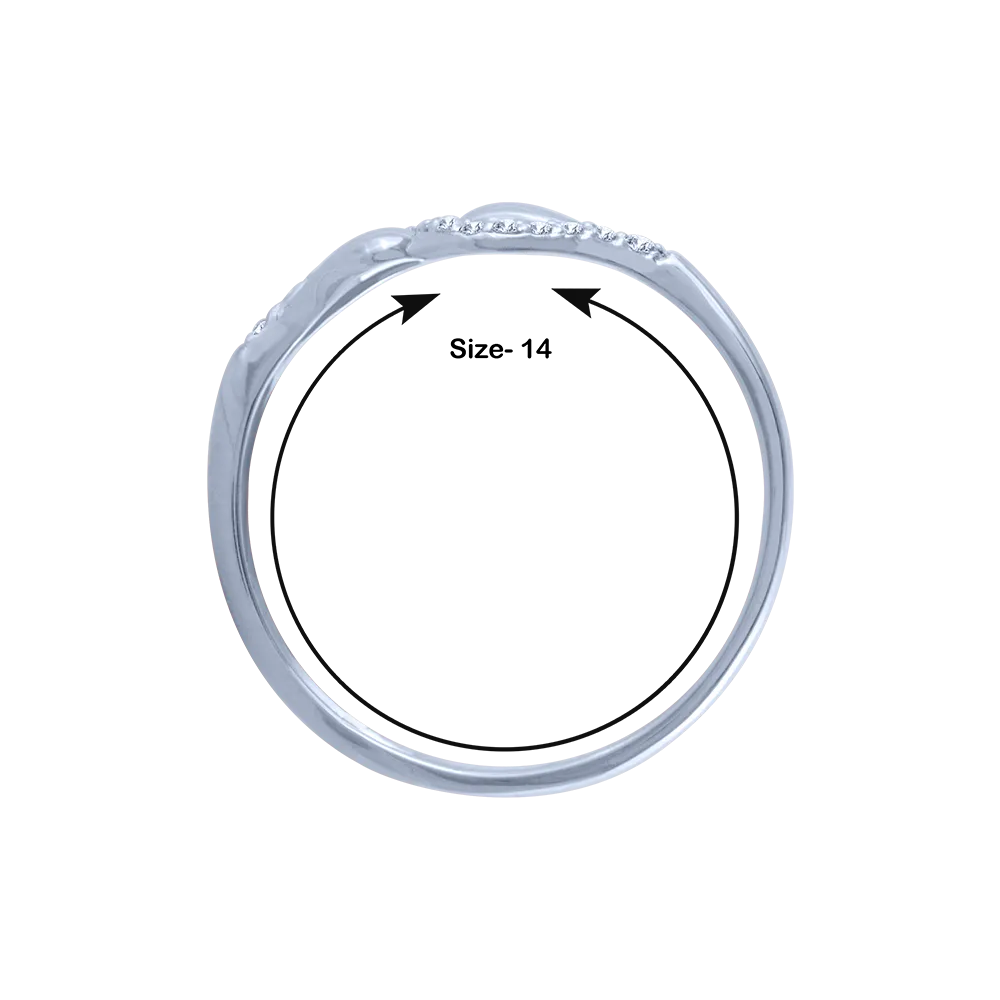 18k (750) White Gold And Diamond Ring For Women