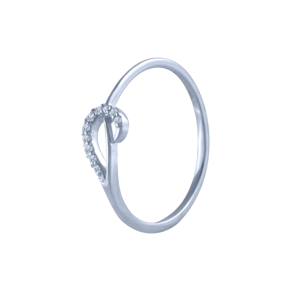18k (750) White Gold And Diamond Ring For Women
