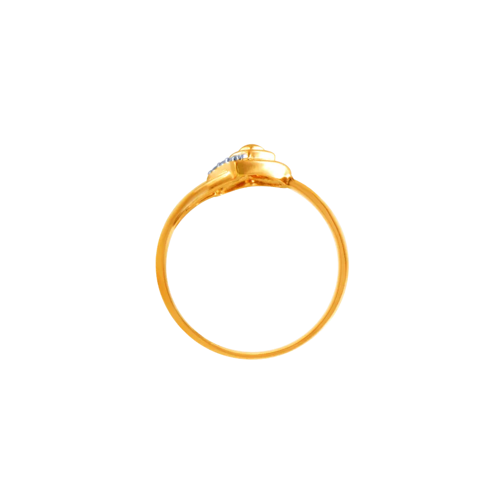 18k (750) Yellow Gold And Diamond Ring For Women