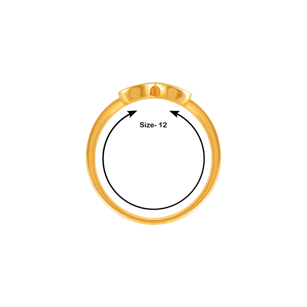 18k (750) Yellow Gold And Diamond Ring For Women