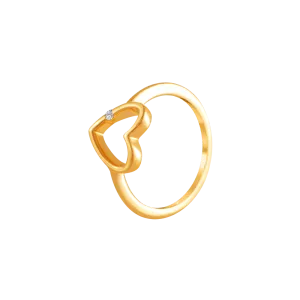 18k (750) Yellow Gold And Diamond Ring For Women