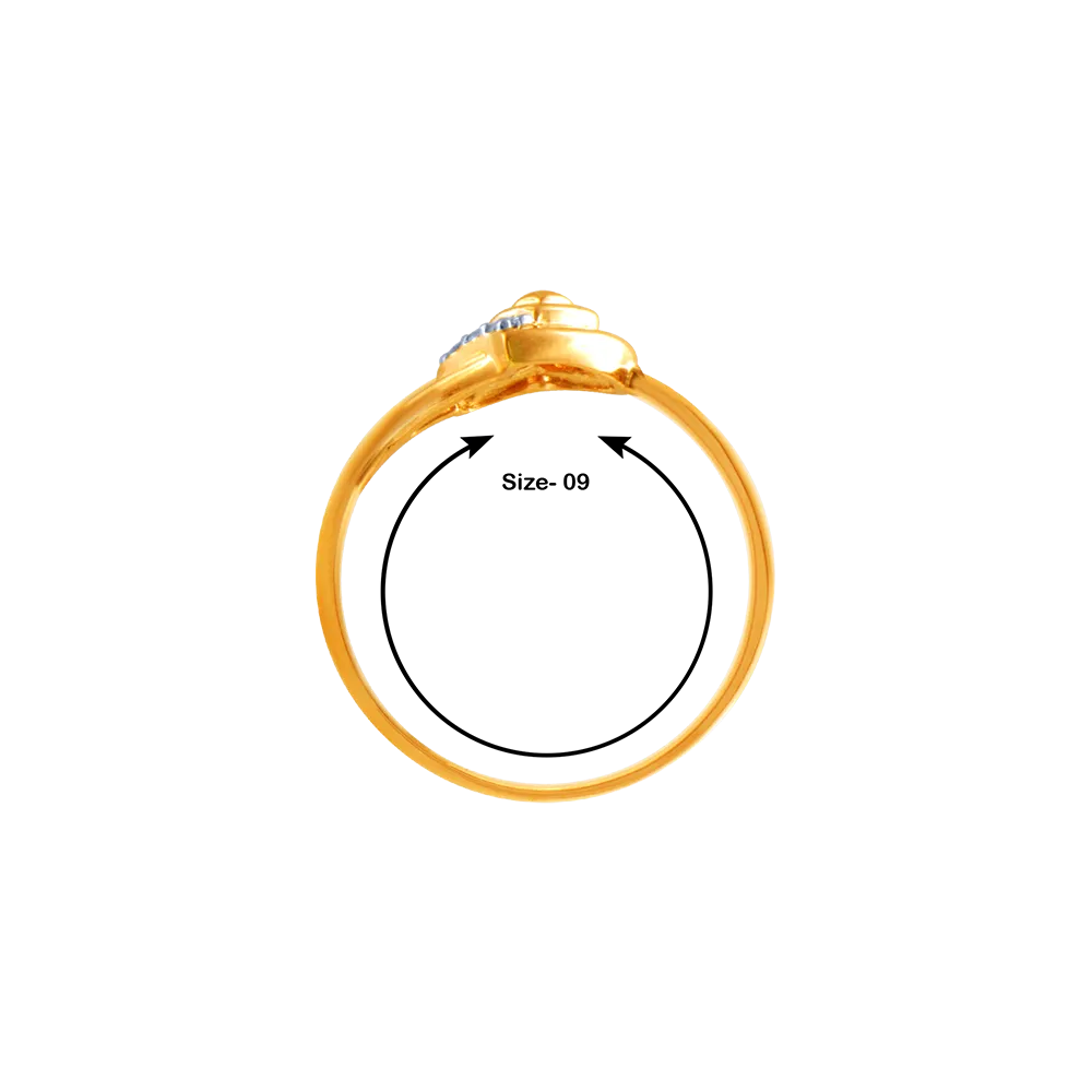 18k (750) Yellow Gold And Diamond Ring For Women
