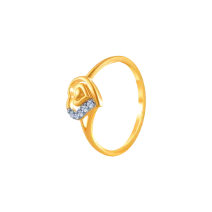 18k (750) Yellow Gold And Diamond Ring For Women