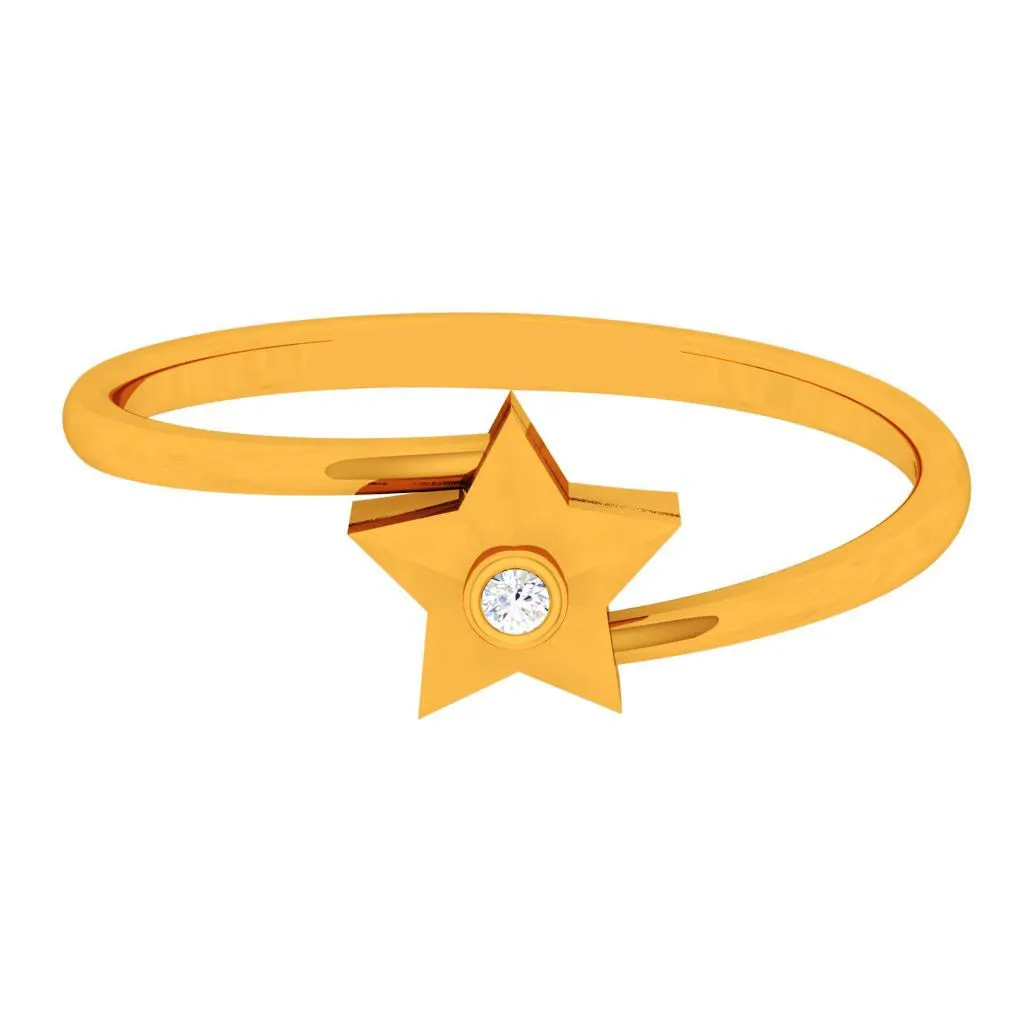 18k Aster With Diamond Shine Ring