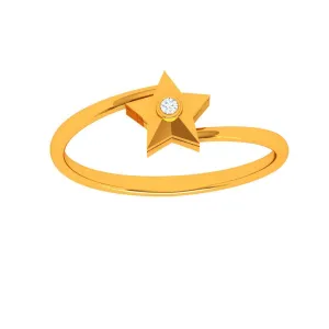 18k Aster With Diamond Shine Ring