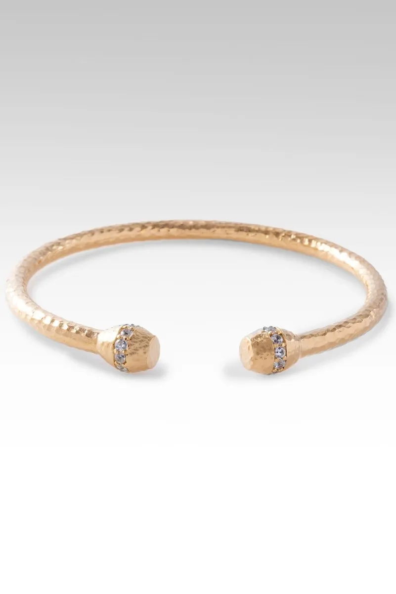18K Gold Circle of Faith Tip-to-Tip Bracelet? in White Zircon