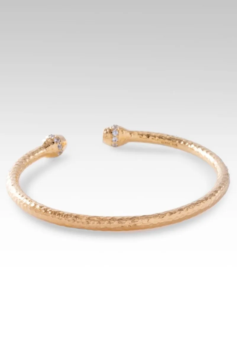 18K Gold Circle of Faith Tip-to-Tip Bracelet? in White Zircon