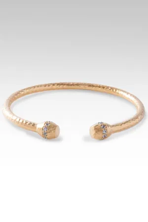 18K Gold Circle of Faith Tip-to-Tip Bracelet? in White Zircon