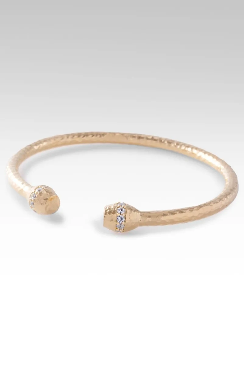 18K Gold Circle of Faith Tip-to-Tip Bracelet? in White Zircon