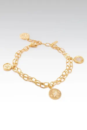 18K Gold Direct My Path Bracelet? in White Zircon