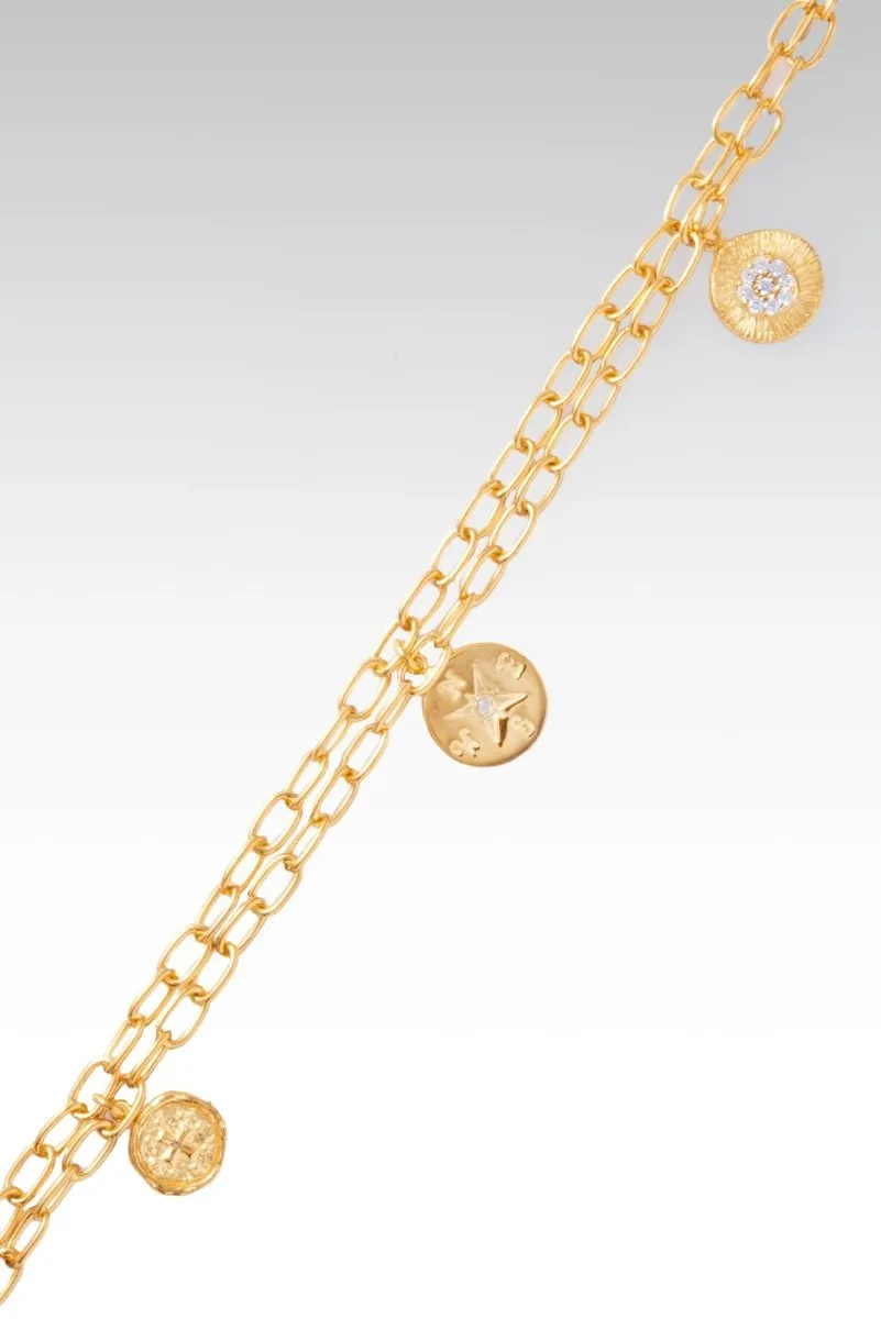 18K Gold Direct My Path Bracelet? in White Zircon